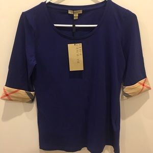 Burberry quarter sleeve shirt
